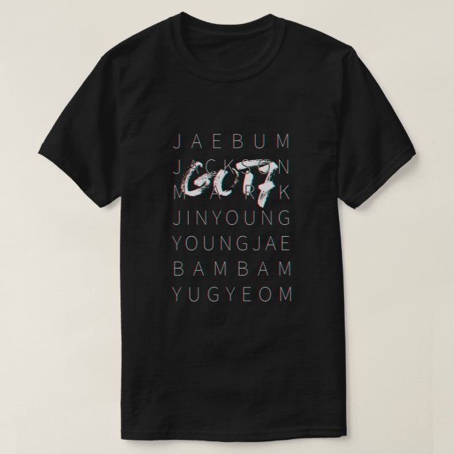 T-shirt GOT7 3D Tee Noir Ver Fabriqué (Design devant)