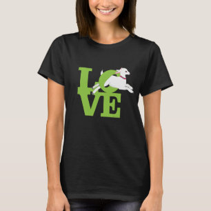 T-shirt GOT LOVER   Chèvre foncée VERTE LIME L O V E