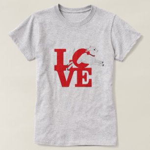 T-shirt GOT LOVER   Chèvre ROUGE L O V E - Chèvre blanche