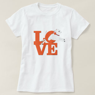 T-shirt GOT LOVER   ORANGE Chèvre L O V E - Chèvre blanche