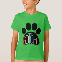 "Gotcha" Enfants Chien Adoption Celebration T-Shir
