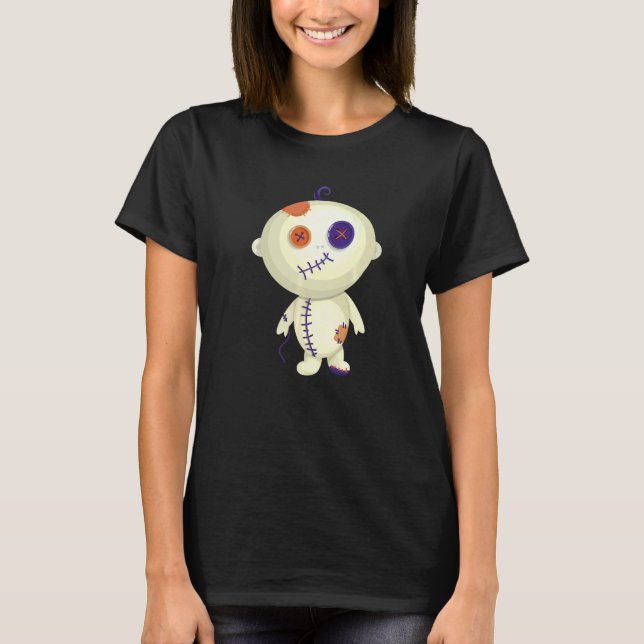 T-shirt Goth Déplaisant Mignonne Poupée Voodoo Pour Ados 2 (Devant)