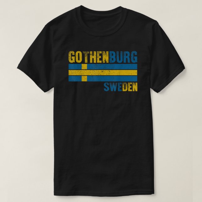 T-shirt Gothenburg Suède Drapeau suédois hommes femmes enf (Design devant)