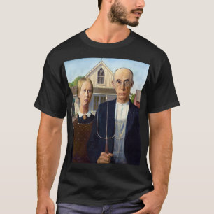 T-shirt Gothic américain de Grant Wood