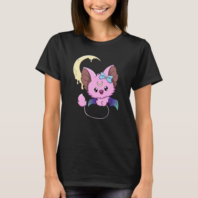 T-shirt Gothic Pastel Teddy Bat Creepy Voodoo (Devant)