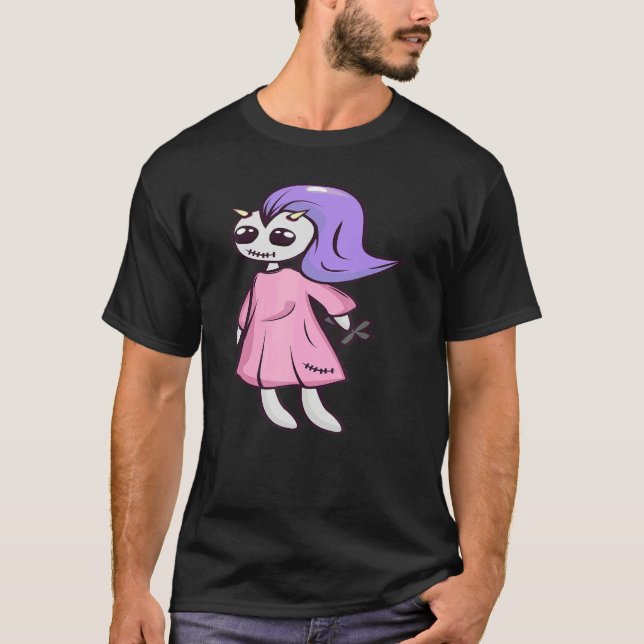 T-shirt Gothic Pastel Teddy Bat Creepy Voodoo 3 (Devant)