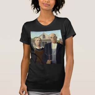 T-shirt Gothique américain iconique de Grant Wood