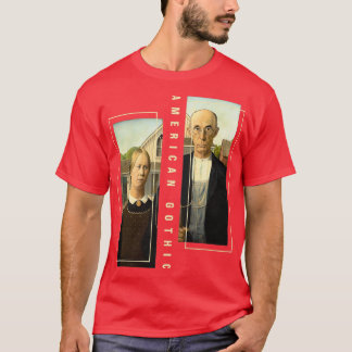 T-shirt gothique américain rétro