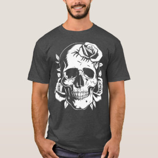 T-shirt gothique avec rose