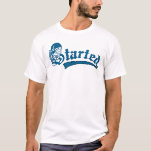 T-shirt Gothique Grunge a commencé crâne Vintage
