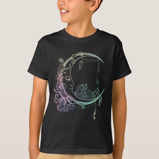 T-shirt Gothique Wicca Crescent Pastel Goth Moon (Devant)