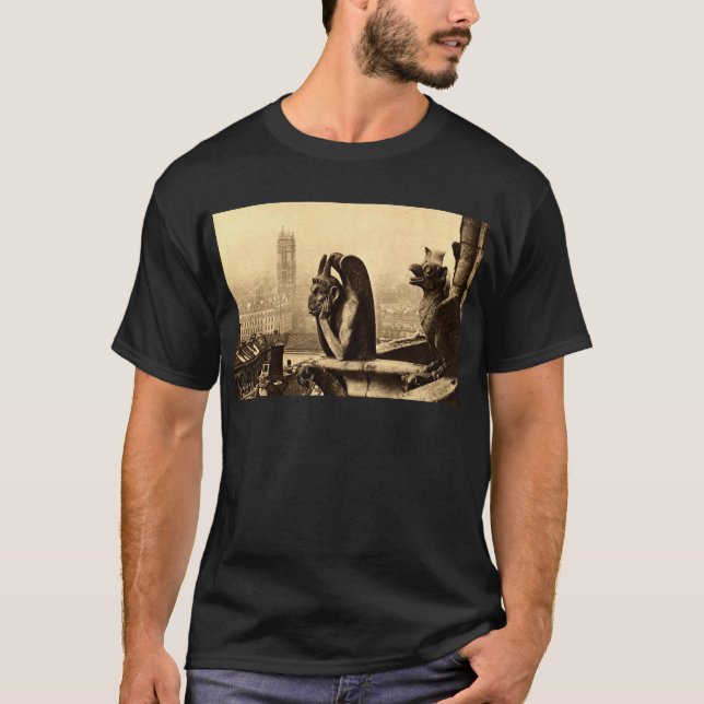 T-shirt Goule Notre Dame, cru 1912 de Paris France (Devant)