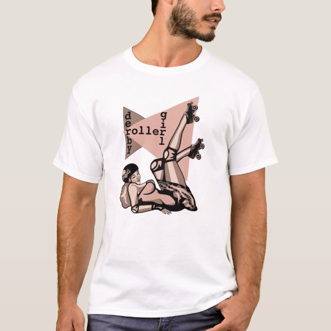 T-shirt goupille de fille de Derby de rouleau (Devant)
