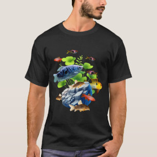 T-shirt Gourami Corydoras Ram Cichlidé Aquarium d'eau douc