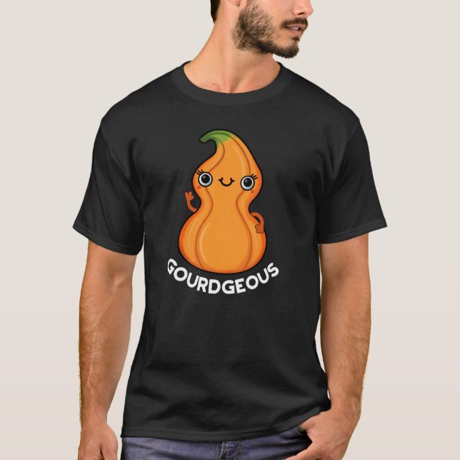 T-shirt Gourd geous Funny Gourd Veggie Pun Dark BG (Devant)