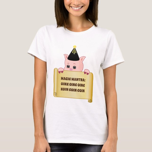 T-shirt Gourou Cochon Mignon (Devant)