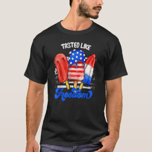 T-shirt Goûté Comme La Crème De Glace Liberté 4 juillet Po