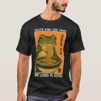 Goûtez et voyez Psaume 34:8 Grenouille Ramen Rétro