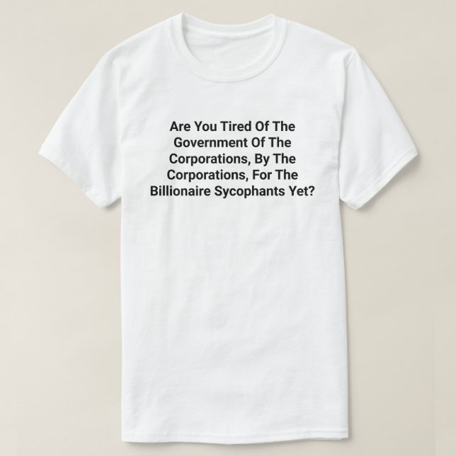 T-shirt Gouvernement Des Sociétés, Par Le................. (Design devant)