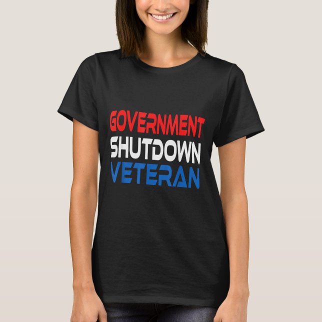 T-shirt Government Shutdown Veteran  (Devant)