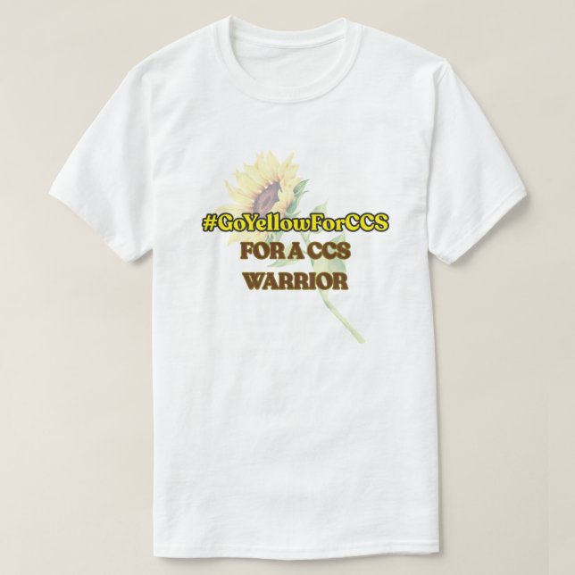 T-shirt #GoYellowForCCS - Chemise guerrière CCS (Design devant)