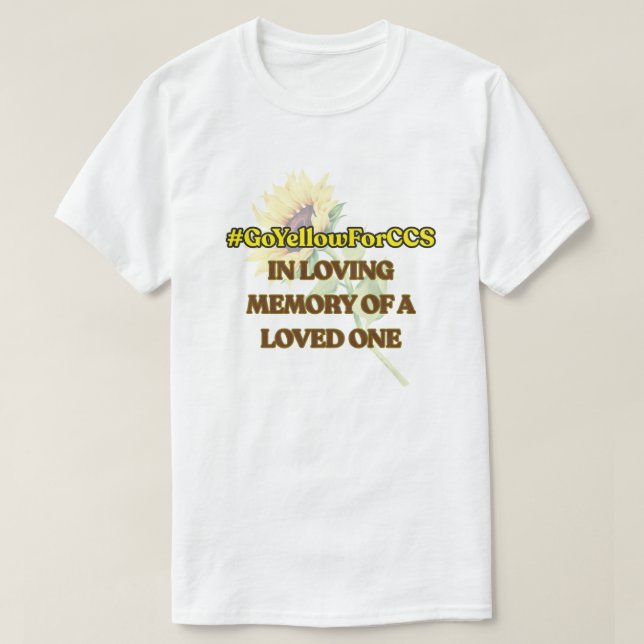 T-shirt #GoYellowForCCS - Dans la mémoire aimante (Design devant)