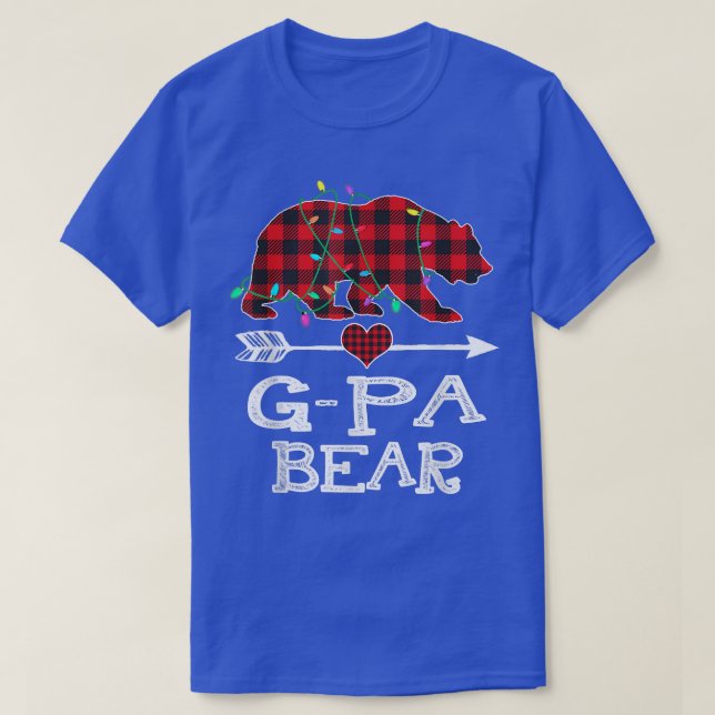 T-shirt GP a Bear, Red Buffalo a plaid Family Bear Pyjama  (Design devant)