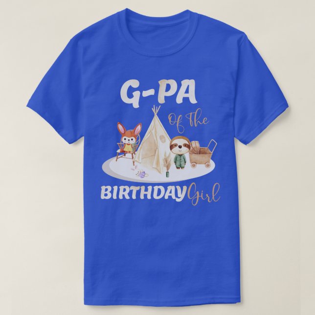 T-shirt GPa du garçon d'anniversaire (Design devant)