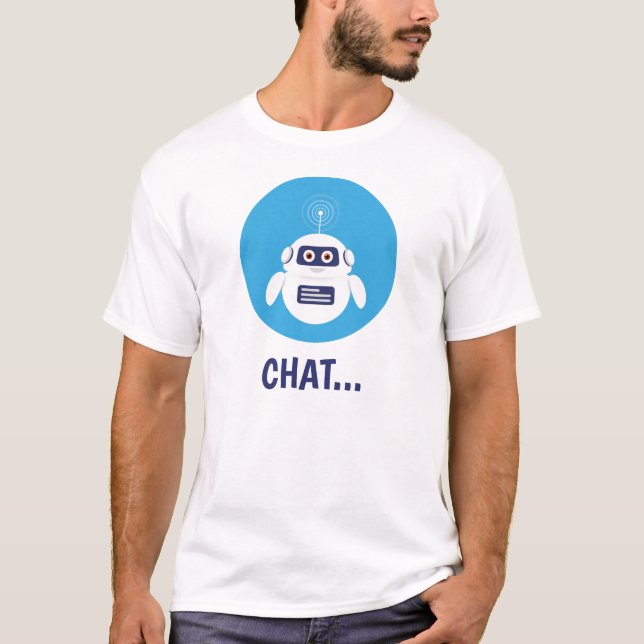 T-shirt GPT Chatbot - Robot with Artificial Intelligence (Devant)