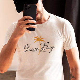 T-shirt Grace Bay Beach, Turks And Caicos Minimal Vintage