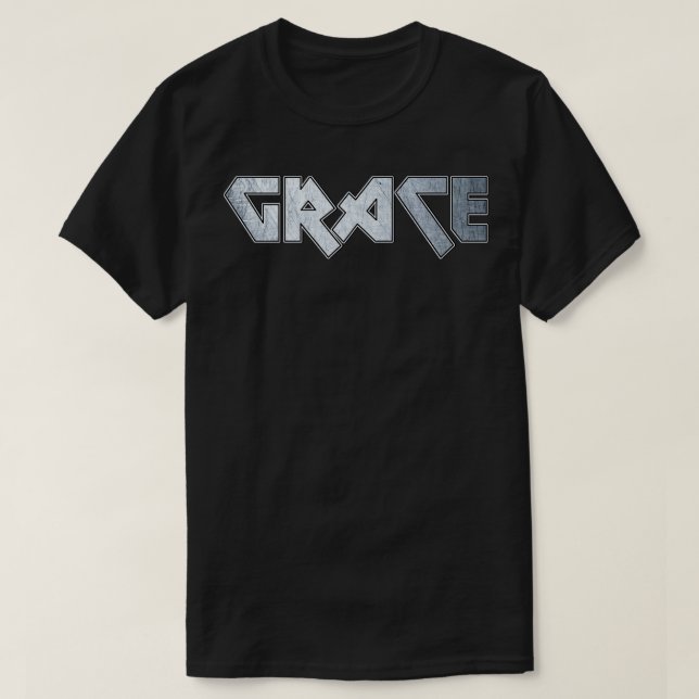 T-shirt Grace métallique lourde (Design devant)