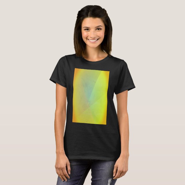 T-shirt Gradation géométrique jaune moderne (Devant entier)