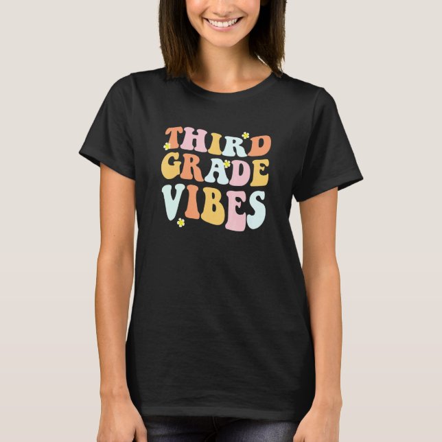 T-shirt Grade 3 Teachers  Students   Hippie Third Grade Vi (Devant)