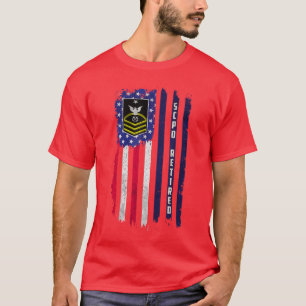 T-shirt Grade de maître principal E8 à la retraite Amériqu