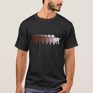 T-shirt Gradient de Labrador de chocolat