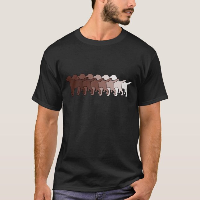 T-shirt Gradient de Labrador de chocolat (Devant)