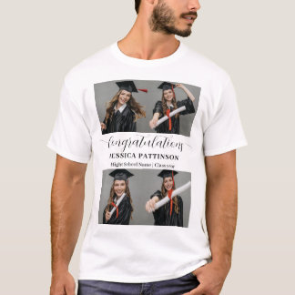 T-shirt Graduate Photo Class Year High School Graduation