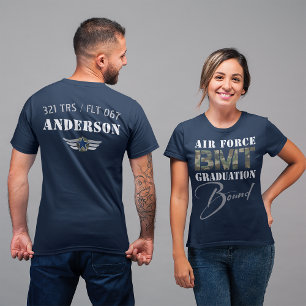 T-shirt Graduation BMT de la Force Aérienne à l'avant mili