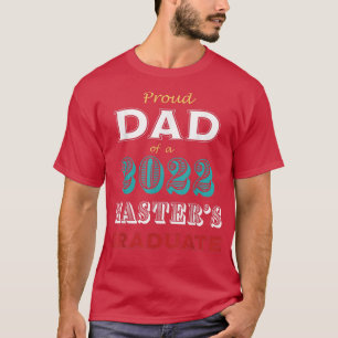T-shirt Graduation Fière Papa d'un Masters Diplômé Tea Rou