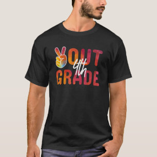 T-shirt Graduation Paix Déconnexion 4e année Dernière jour