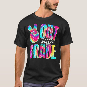 T-shirt Graduation Paix Déconnexion 5e année Tie Dye 1
