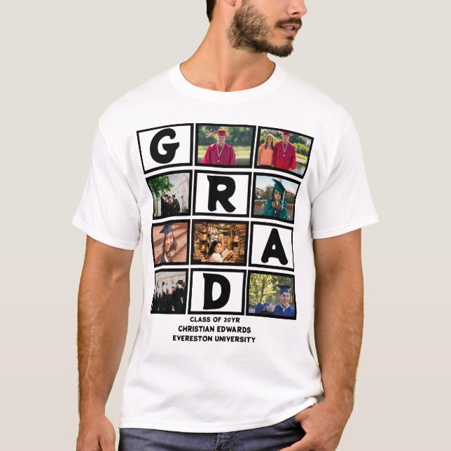 T-shirt Graduation Personnalisée Classe De 8E Année Collag (Devant)