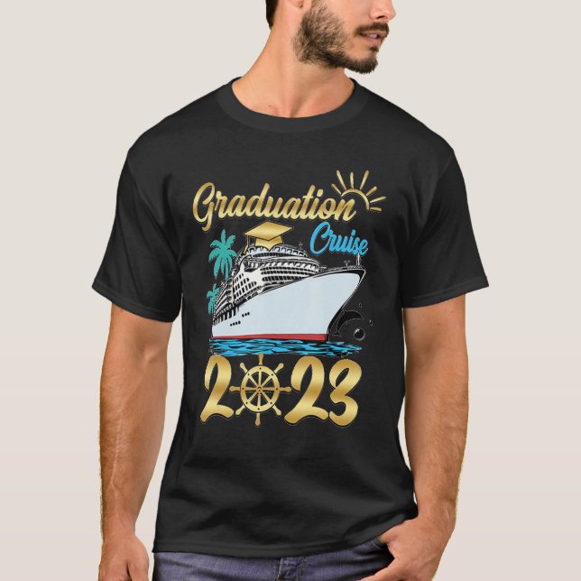 T-shirt Graduation Trip Cruise 2023 Aw Ship Party C (Devant)