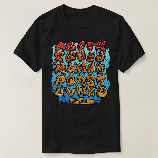 T-shirt Graffiti Alphabet 3 (Design devant)
