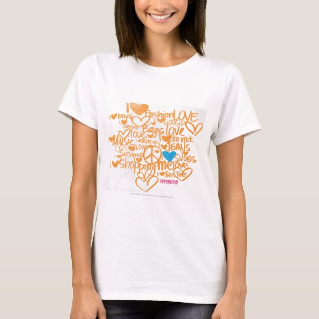 T-shirt Graffiti Aqua-Orange (Devant)