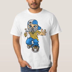 T-shirt Graffiti boy and mask