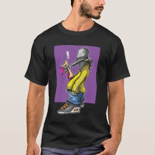 T-shirt Graffiti Caractère pulvérisateur de peinture vio