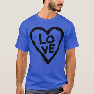 T-shirt graffiti d'amour fille