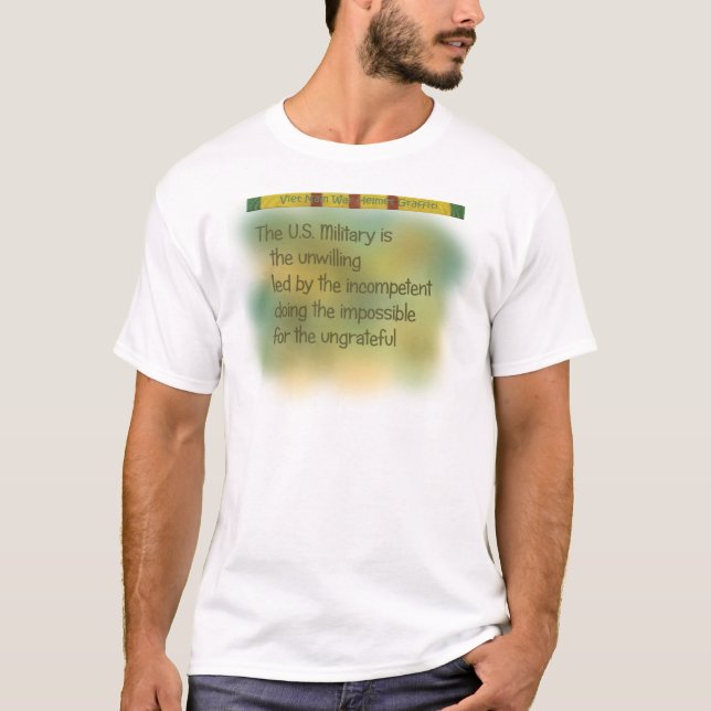 T-shirt Graffiti de casque de guerre de Vietnam (Devant)