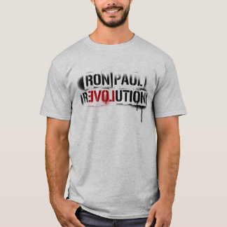 T-shirt Graffiti de pochoir de révolution de Ron Paul